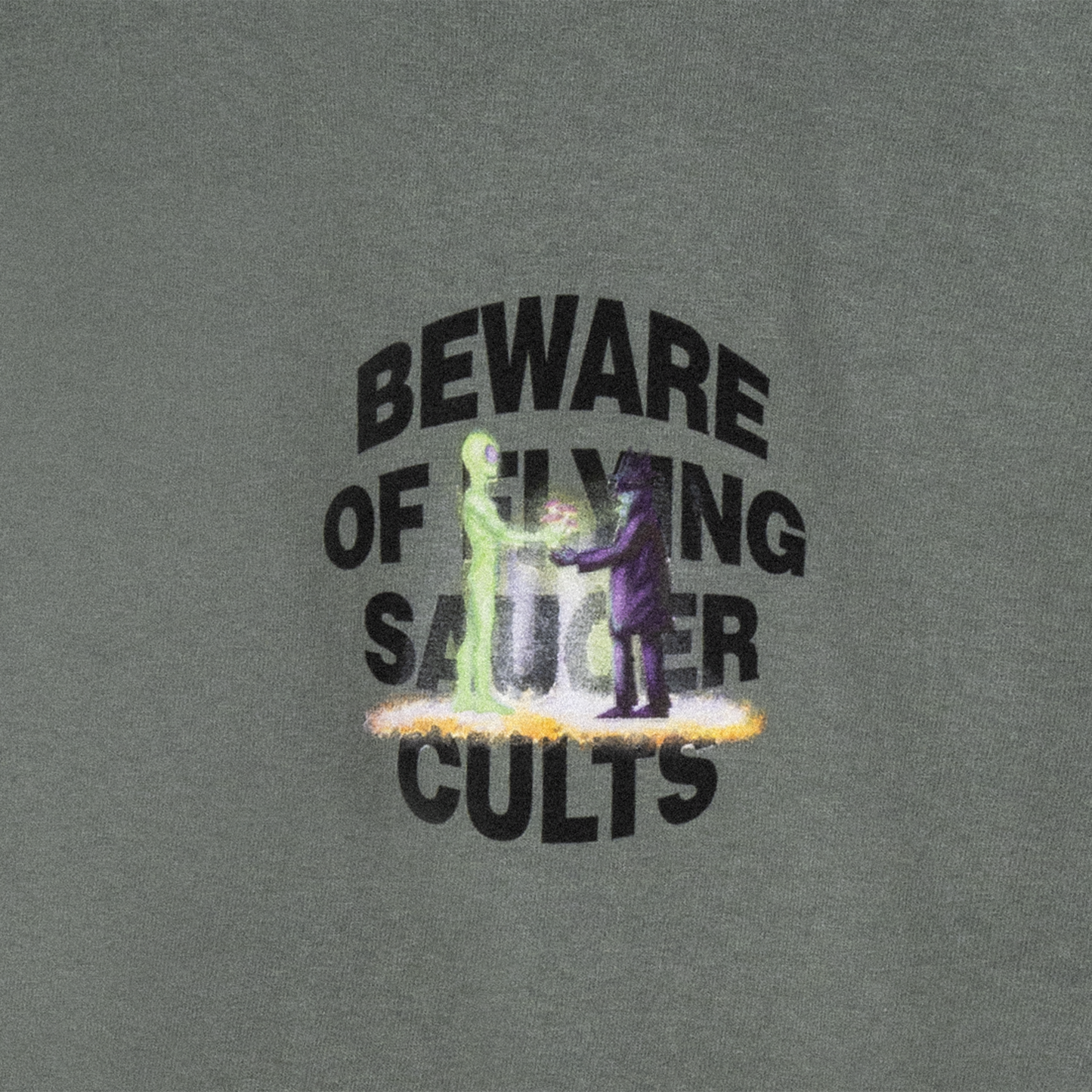 Real Bad Man Saucer Cult T-Shirt - Green