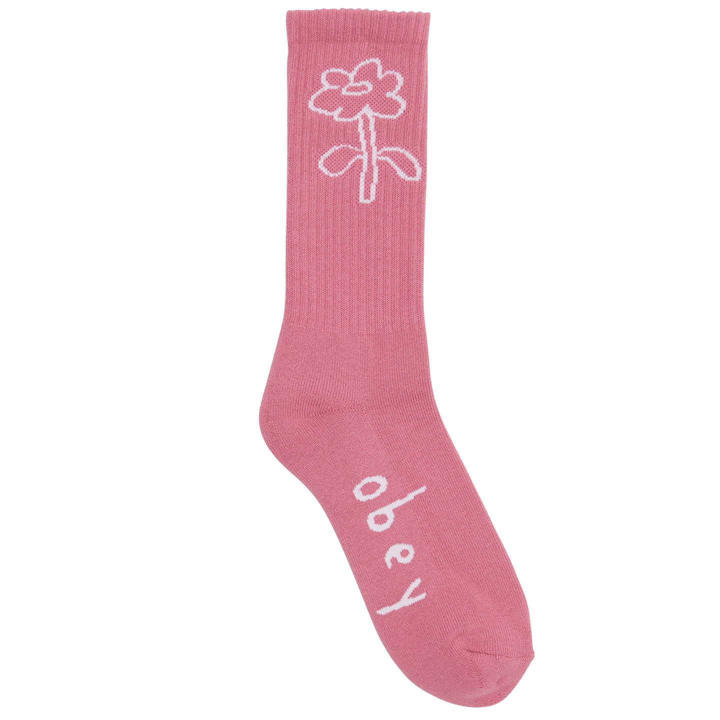 OBEY Spring Flower Socks - Vintage Pink