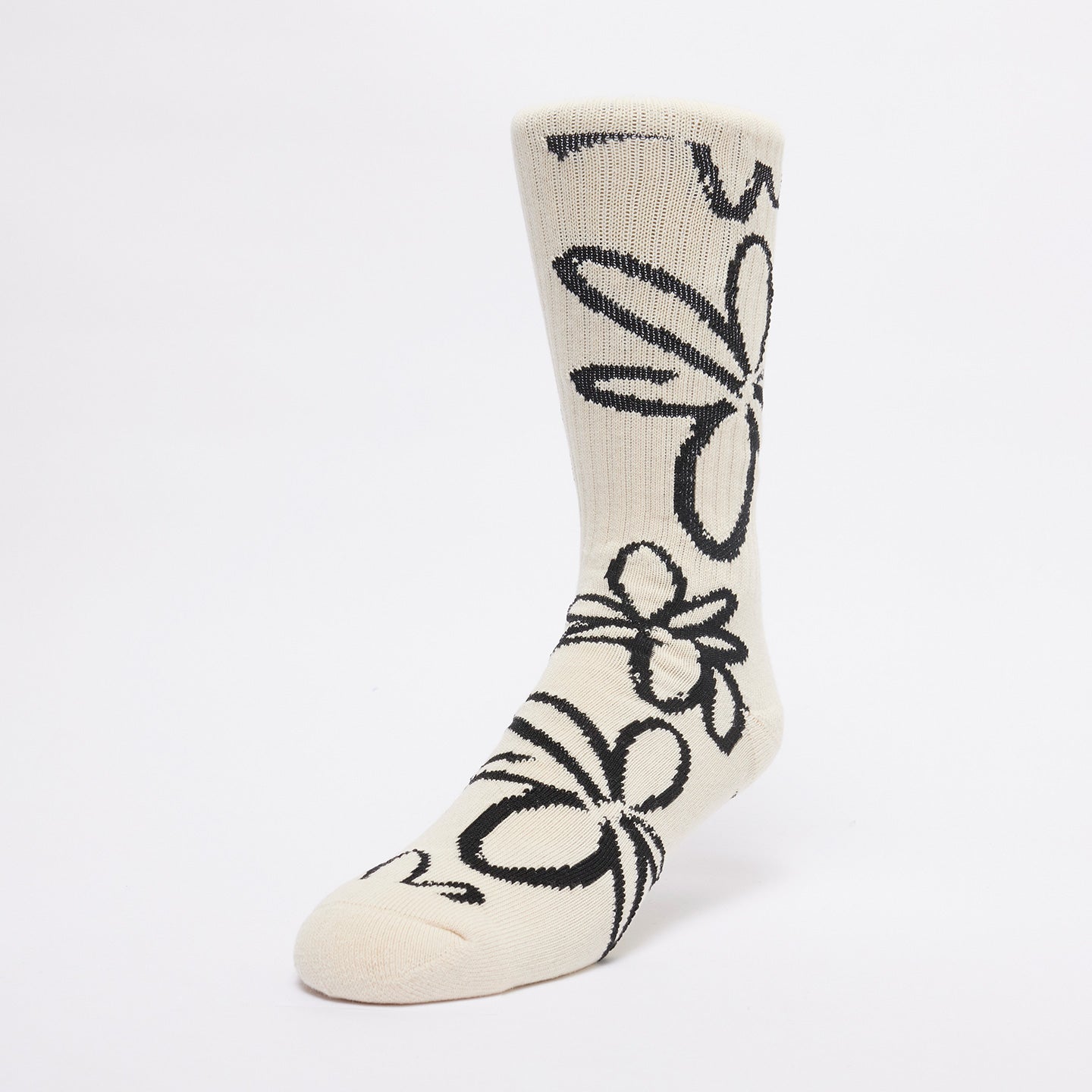OBEY Floral Socks - Unbleached