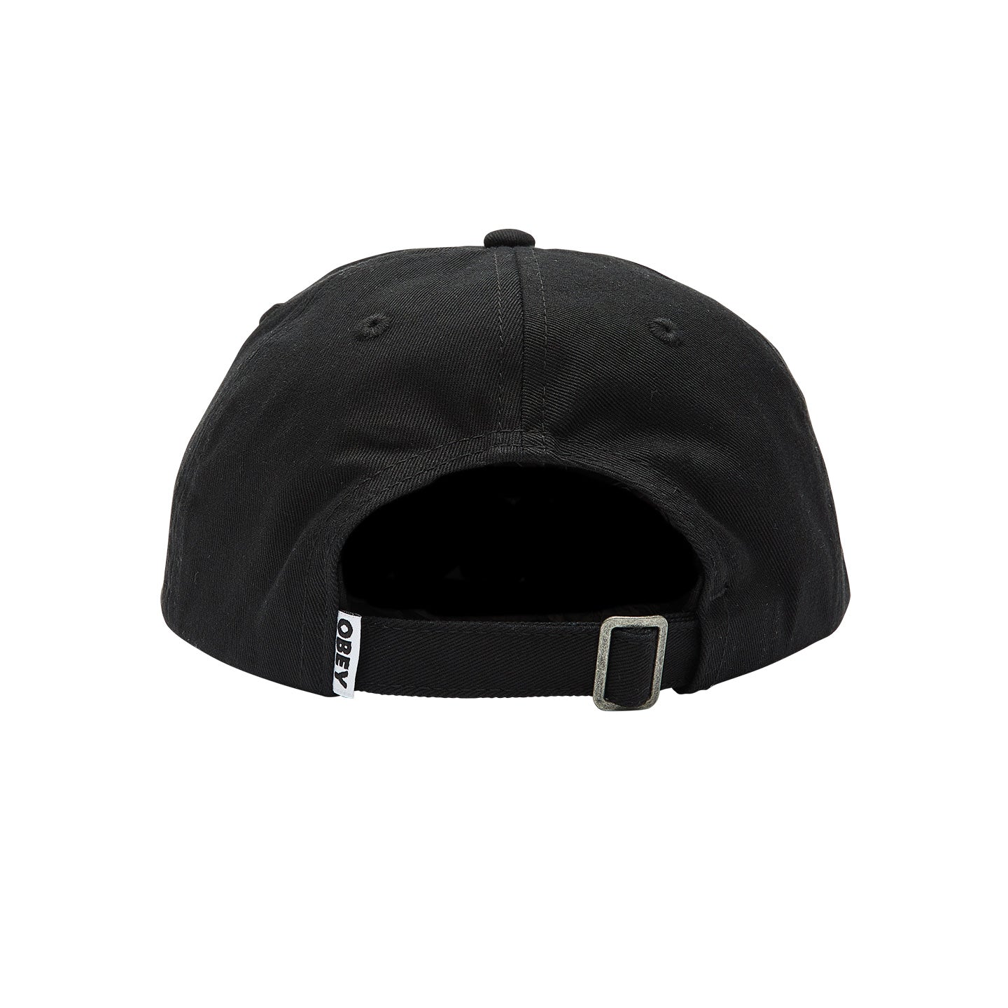 OBEY Bold Label Organic 6 Panel Strapback - Black