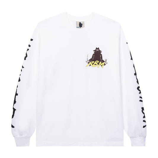 Real Bad Man Piano Meditation LS T-Shirt - White