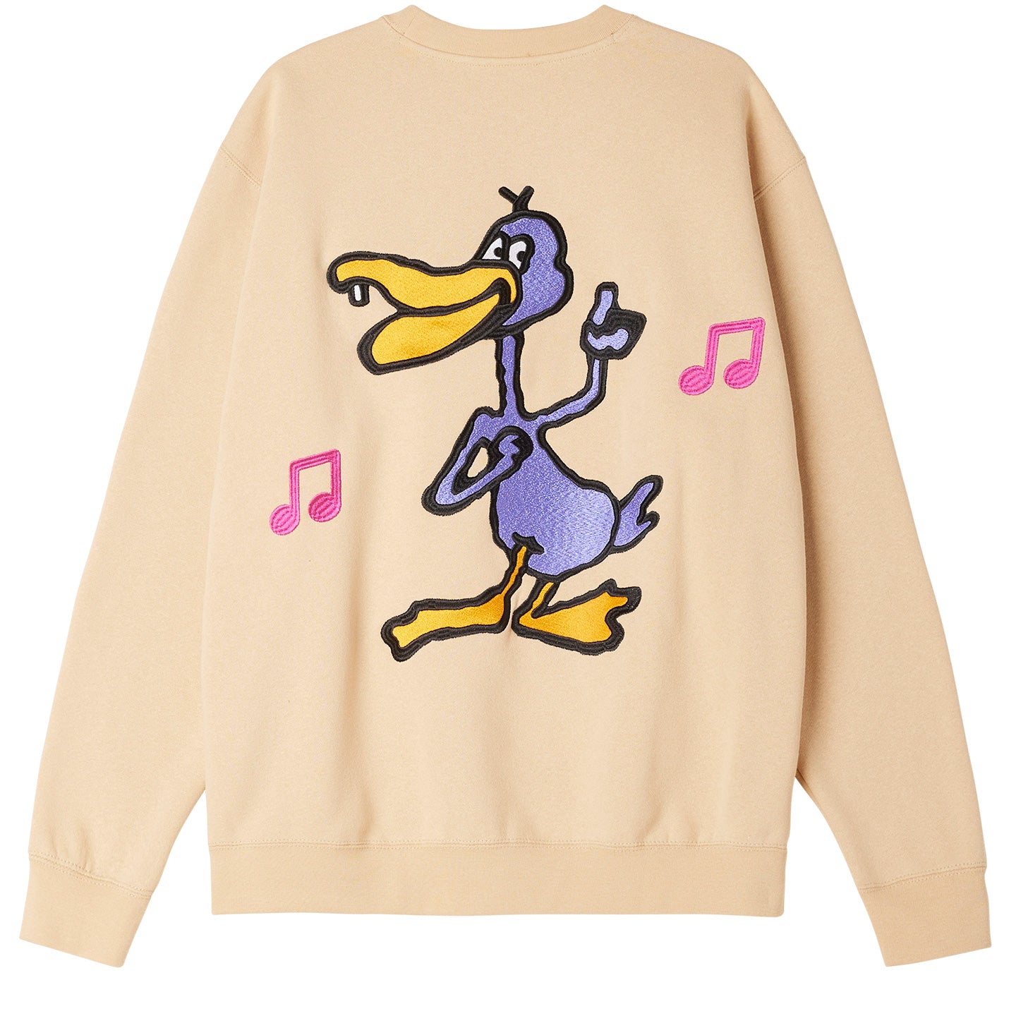 OBEY Disco Duck Crew Sweat - Oat Milk