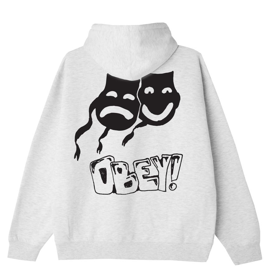 OBEY Feel Nothing Hoodie - Ash Grey