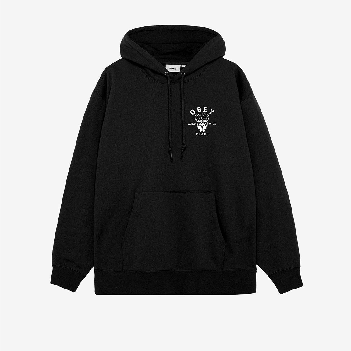 Obey Lotus With Hands Hoodie - Black