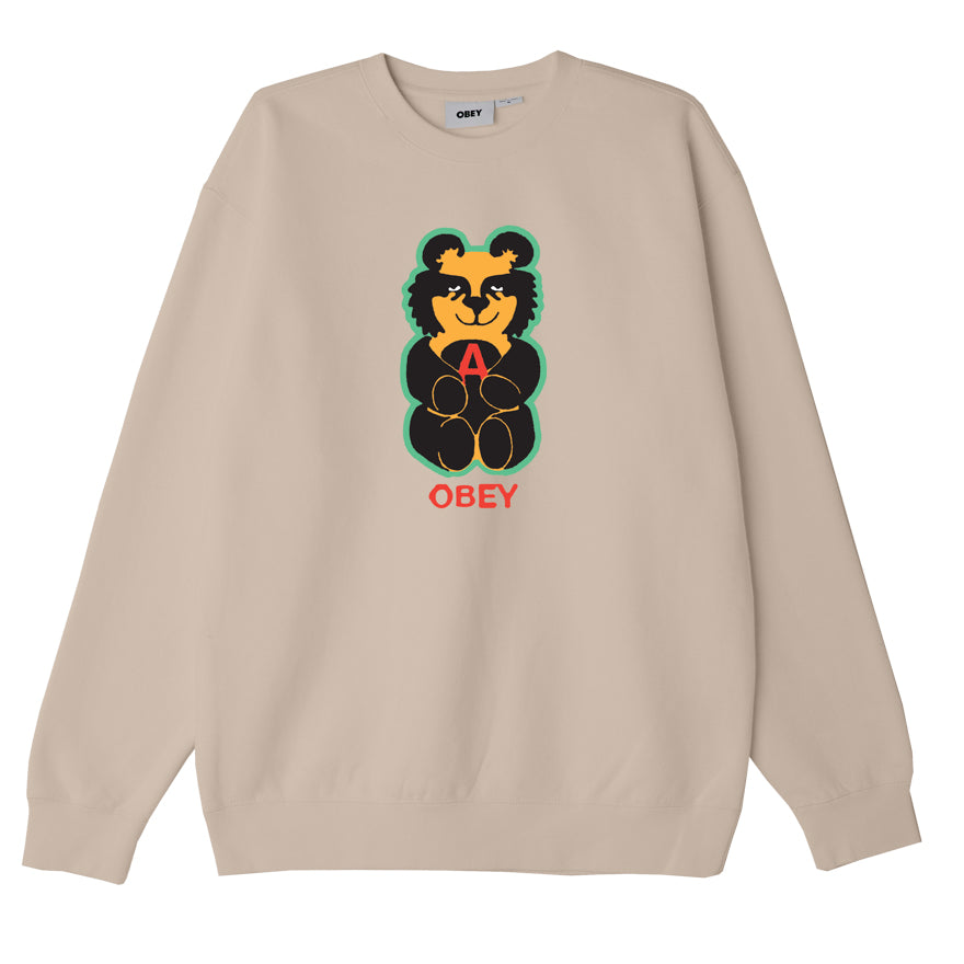 OBEY Bear Icon Sweat - Oat Milk
