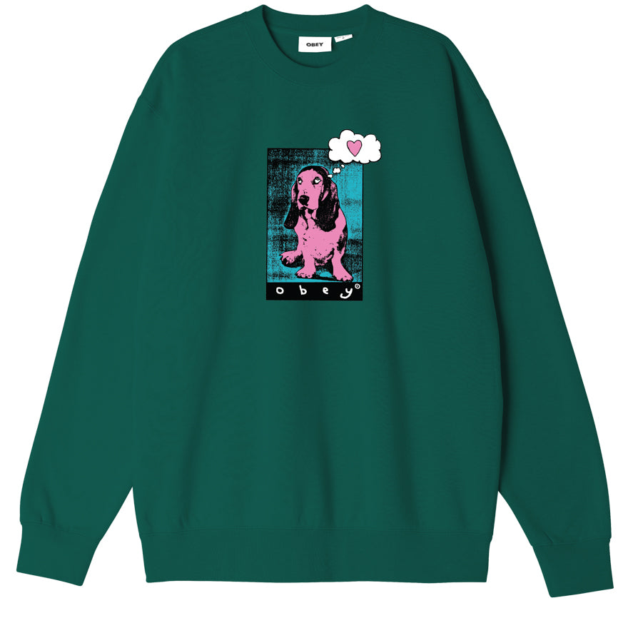 OBEY Love Pup Sweatshirt - Adventure Green