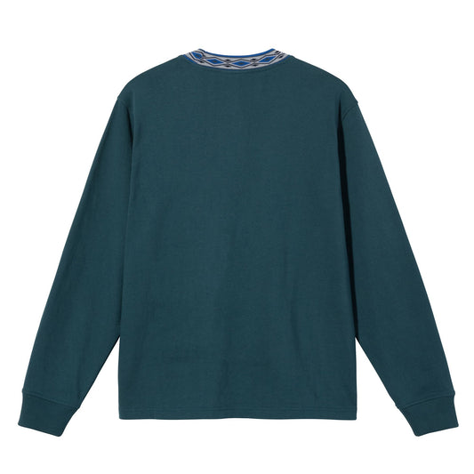 Stüssy Jacquard Mock Neck Crew - Black