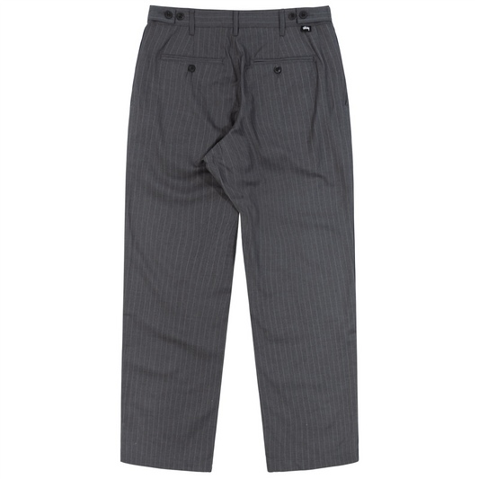 Stüssy Striped Volume Pleated Trouser - Grey