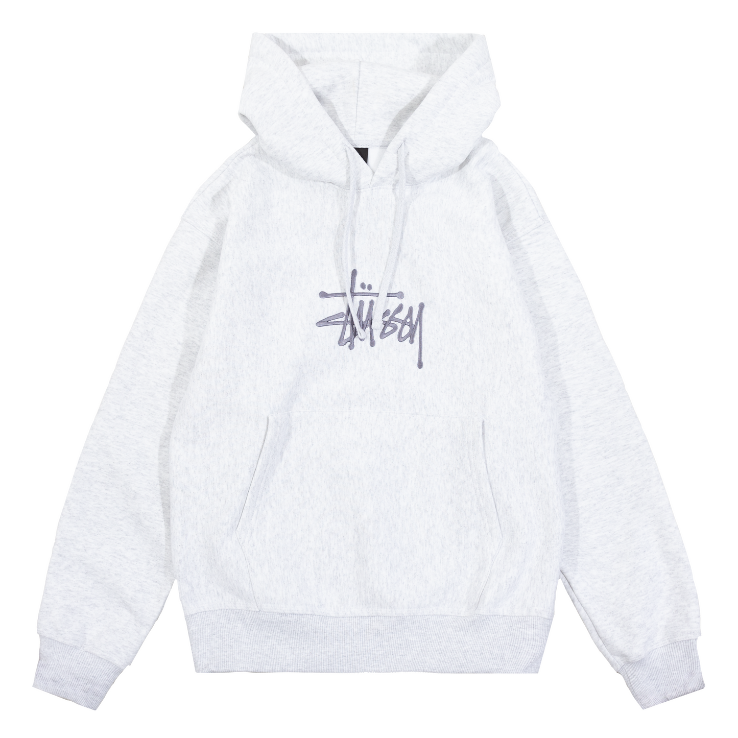 Stüssy Stock Logo Hoodie - Ash Heather