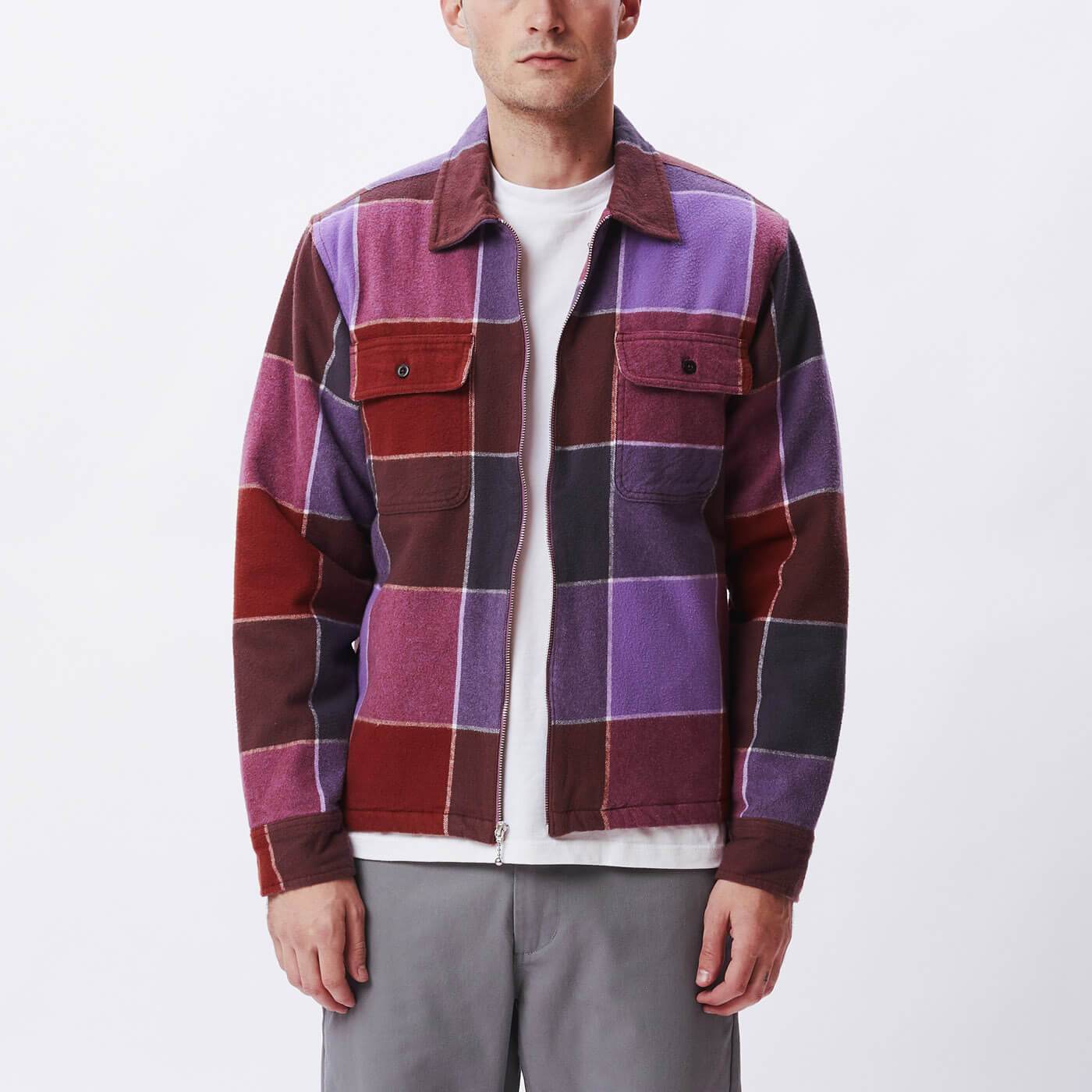 OBEY Victoria Shirt Jacket - Purple Multi