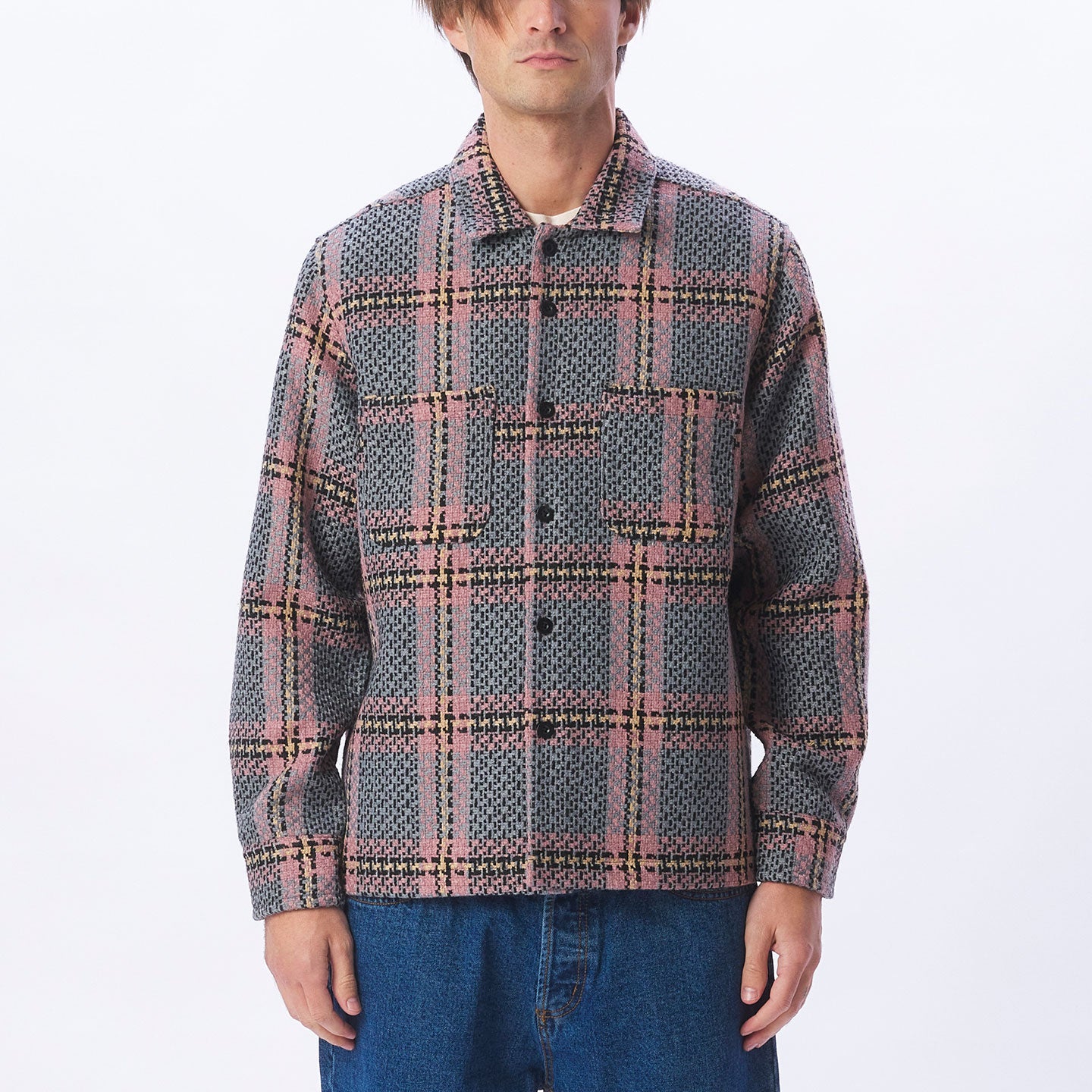 OBEY District Shirt Jac - Grey Sky Multi