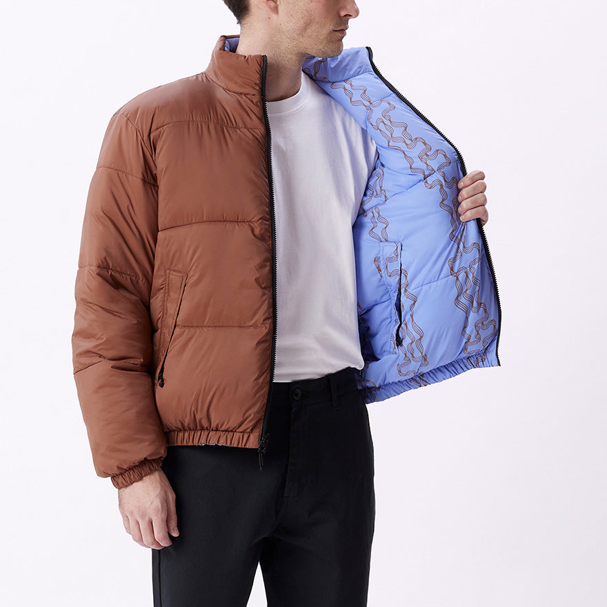OBEY Benny Puffer Jacket - Burl Wood Multi