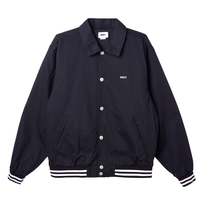 OBEY Icon Face Varsity Jacket - Black