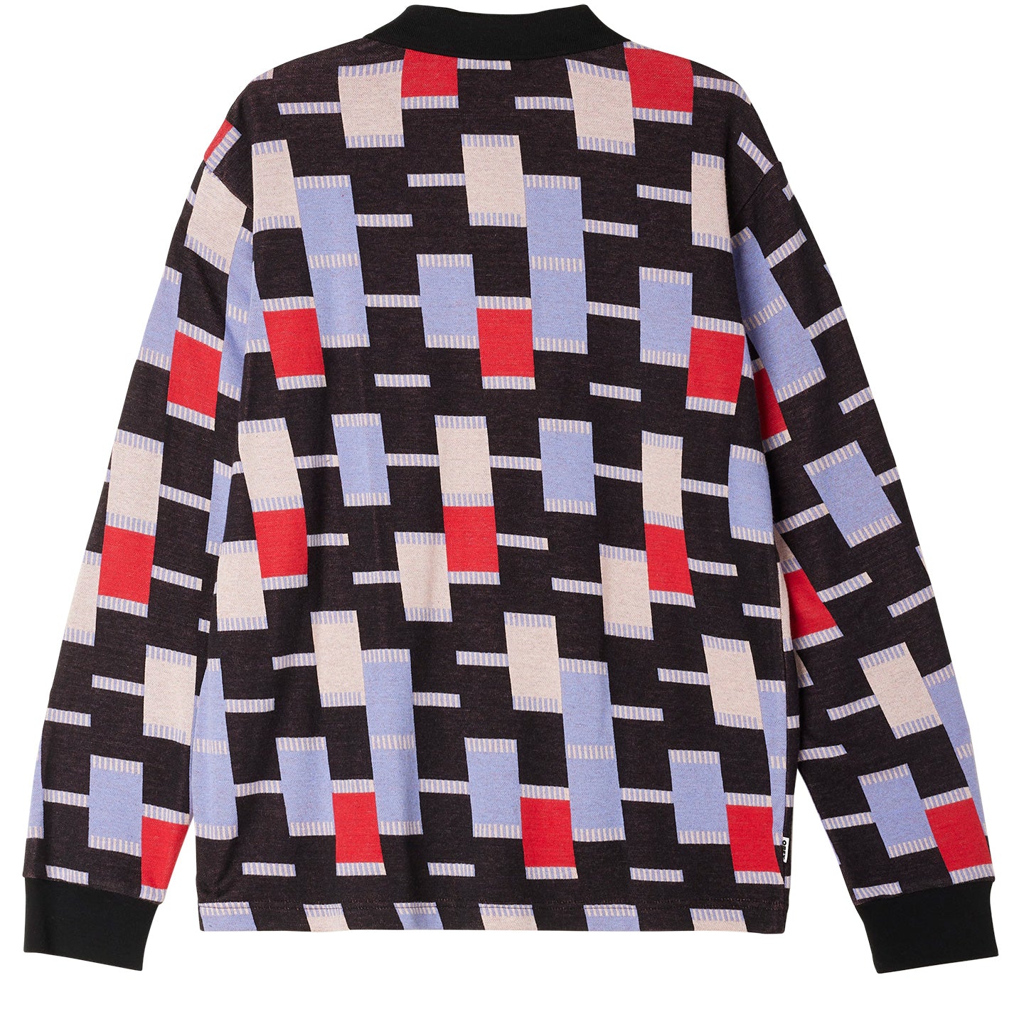 OBEY Carft Jacquard LS Polo - Black Multi
