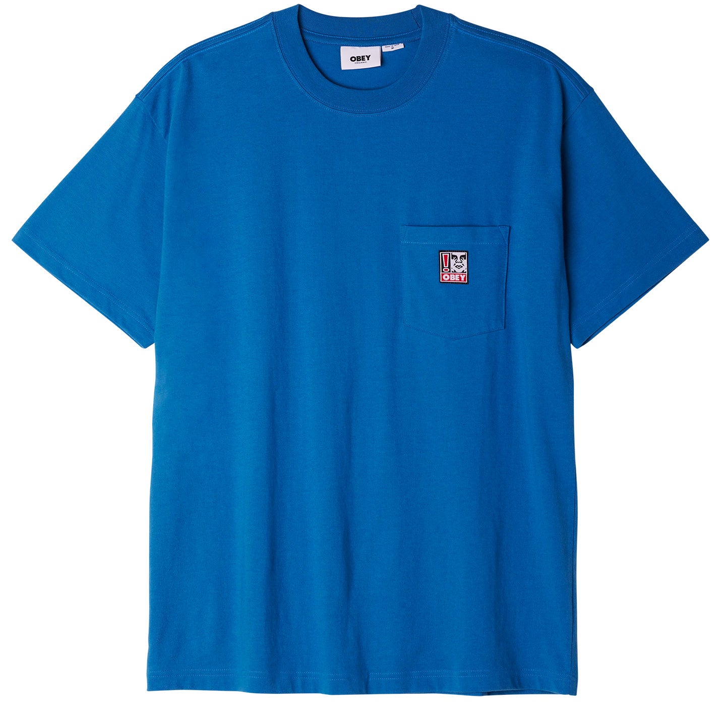 OBEY Point Organic Pocket T-Shirt - Atlantic Blue