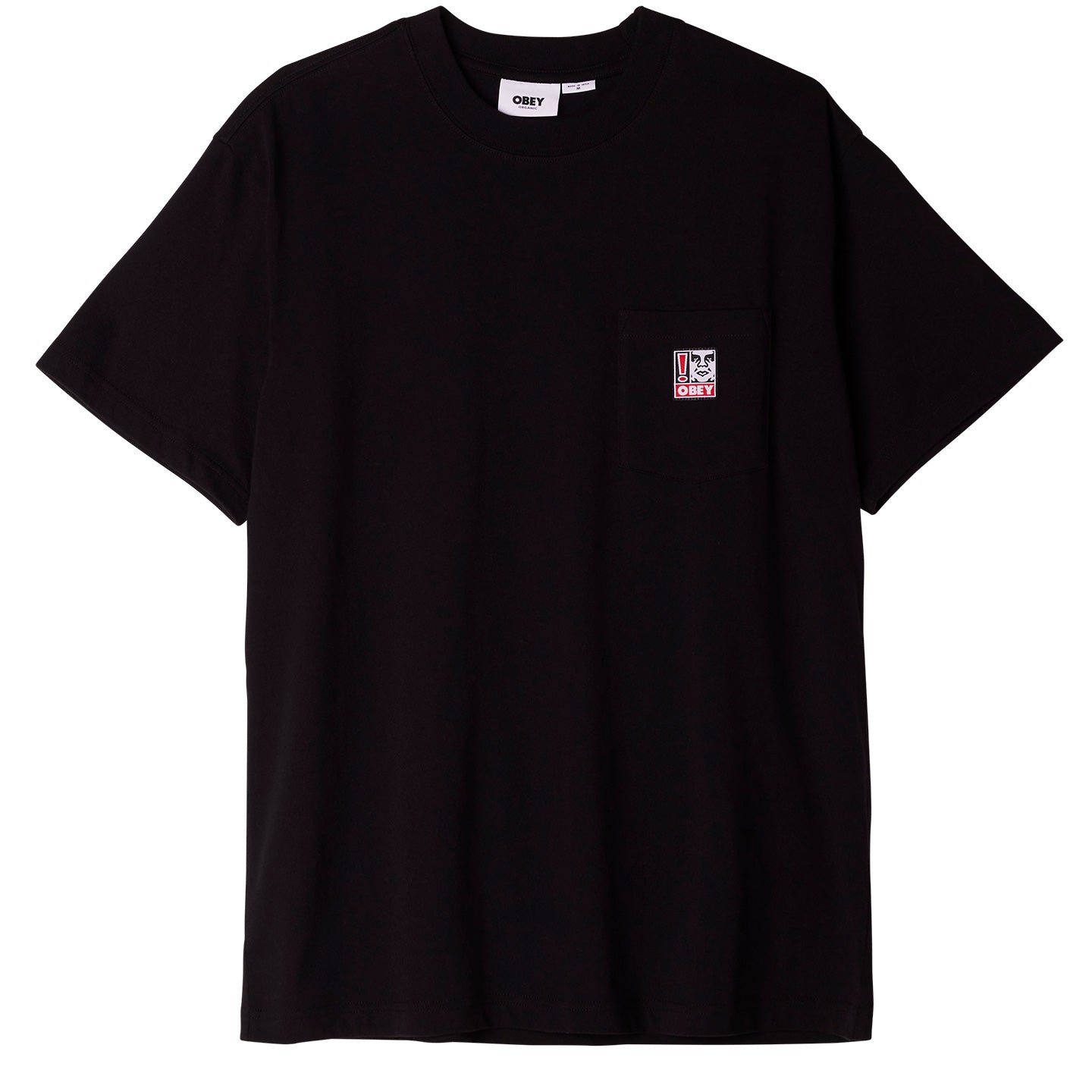 OBEY Point Organic Pocket T-Shirt - Black