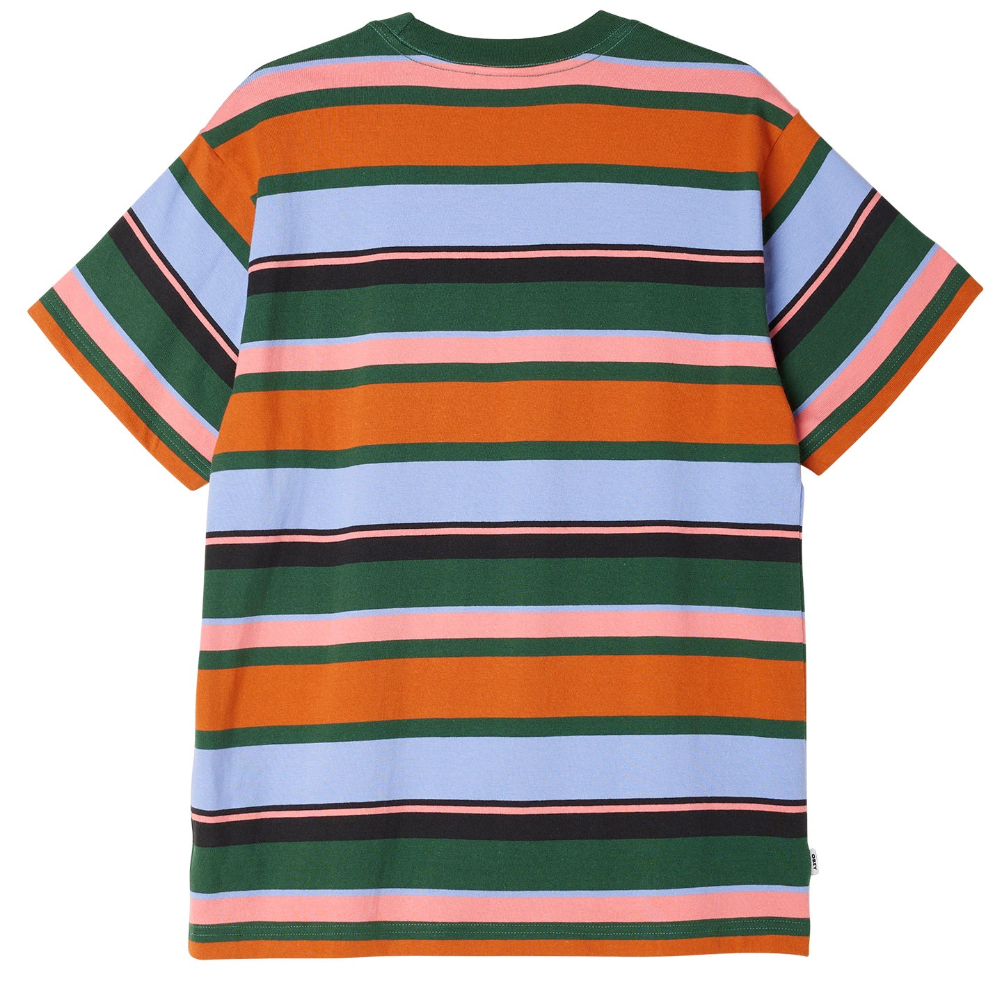 OBEY Stroming Stripe T-Shirt - Dark Cedar Multi