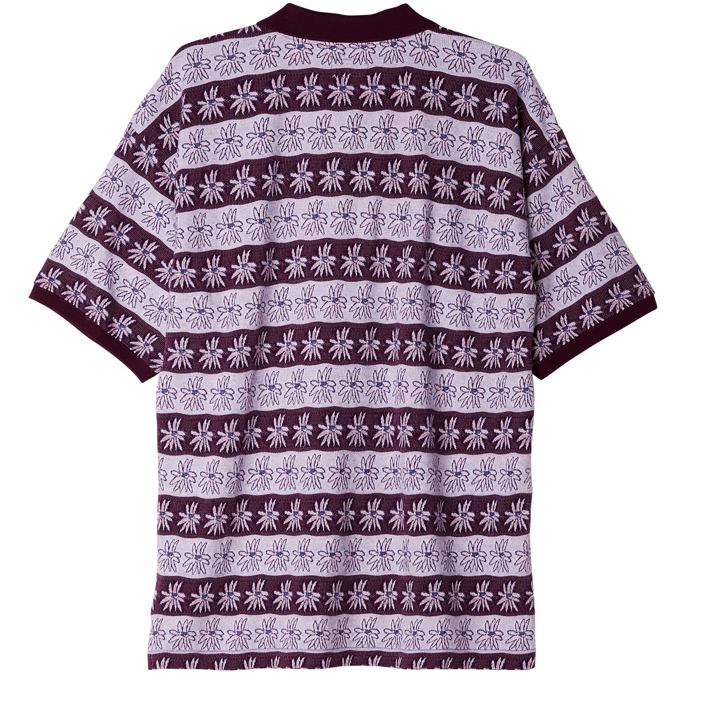 OBEY Unity Jacquard Flower Polo - Beetroot