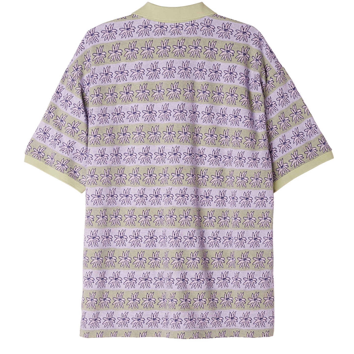 OBEY Unity Jacquard Flower Polo - Cucumber