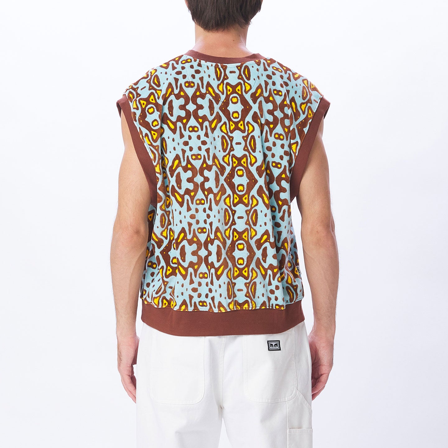 OBEY Odessa Velour Vest - Sepia Multi