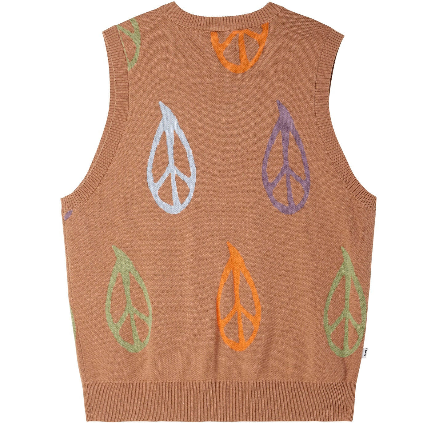 OBEY Peaced Sweater Vest - Wild Mushroom Multi