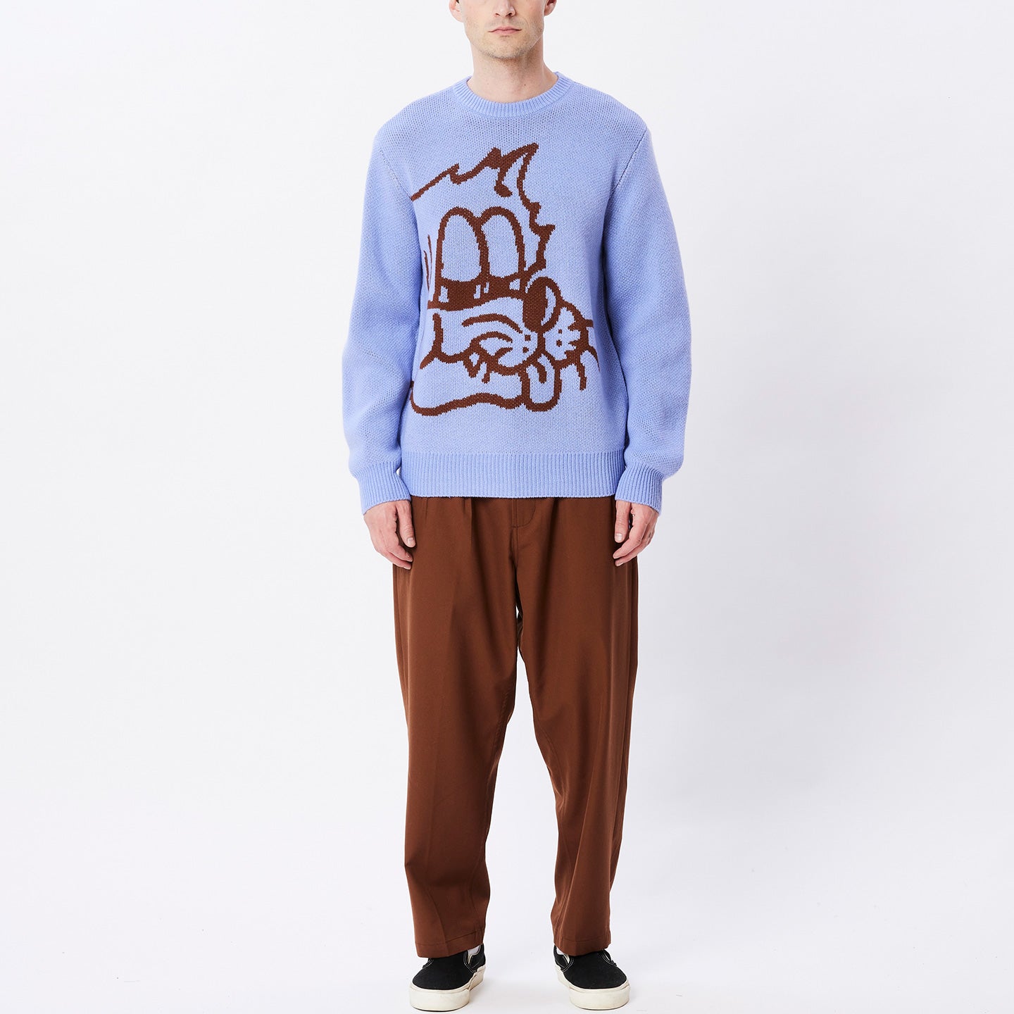 OBEY Kinney Crew Sweater - Digital Violet