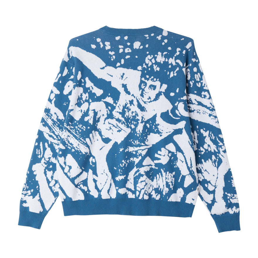 OBEY Crowd Surfing Sweater - Coronet Blue Multi