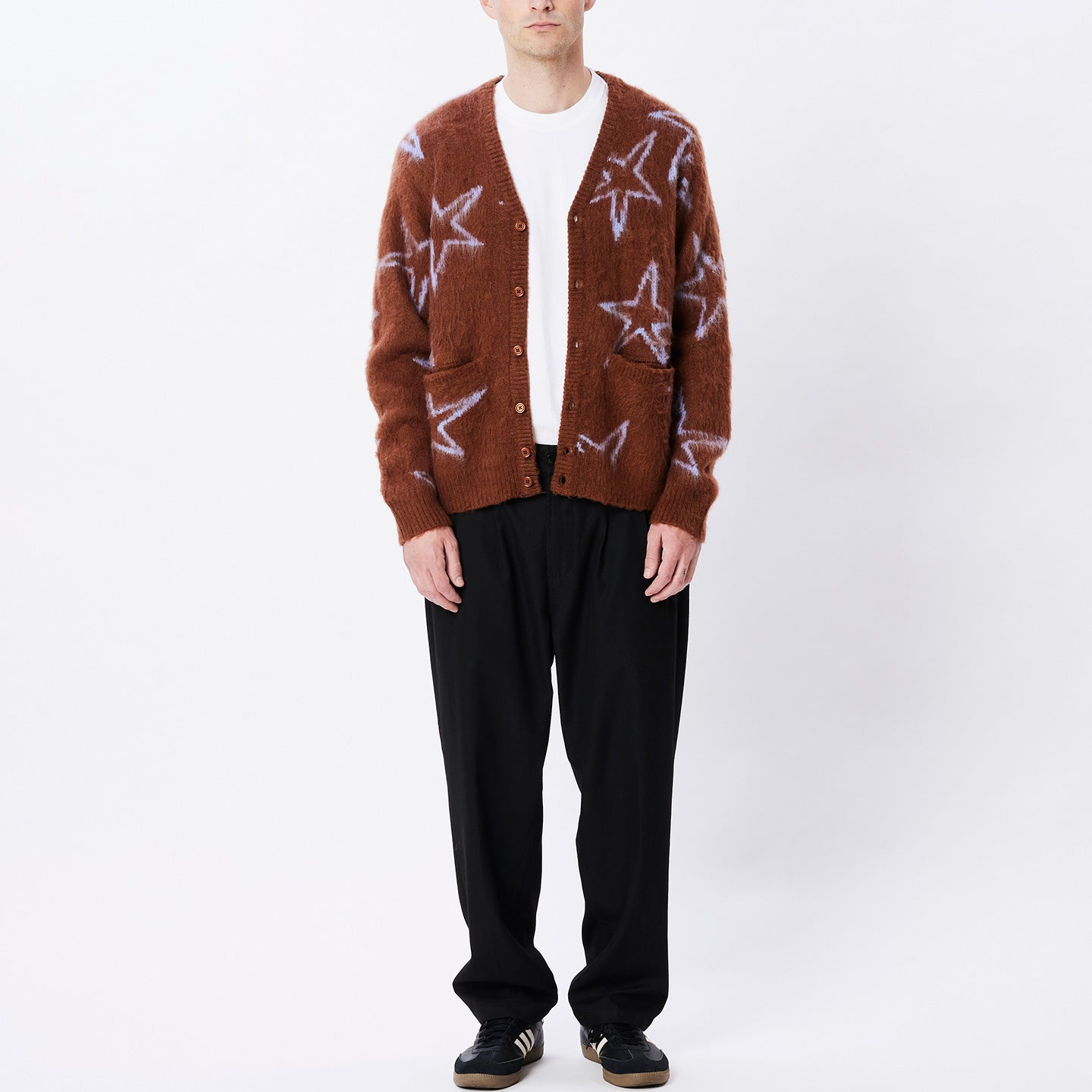 OBEY Slint Cardigan - Sepia Multi
