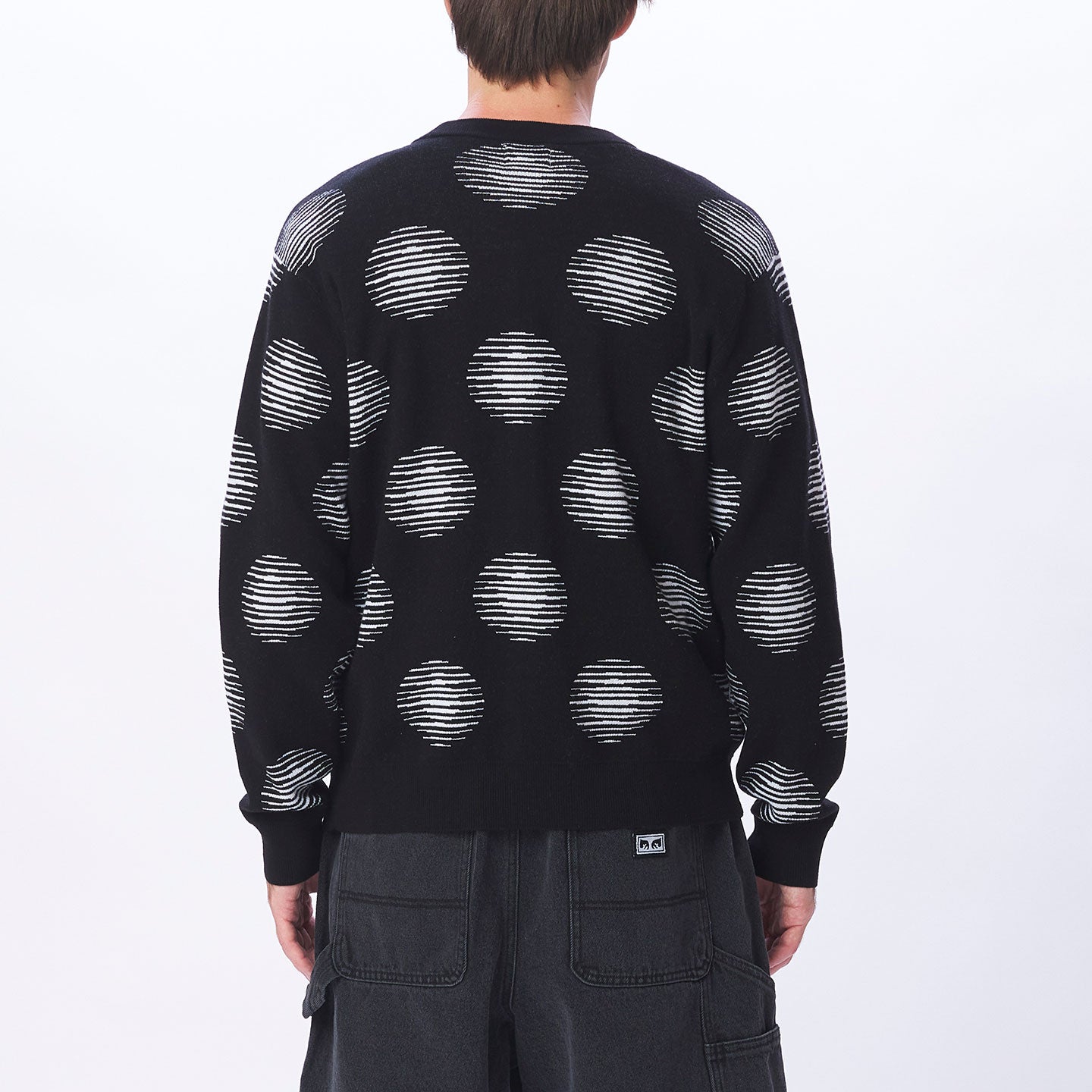 OBEY Oval Cardigan - Black Multi