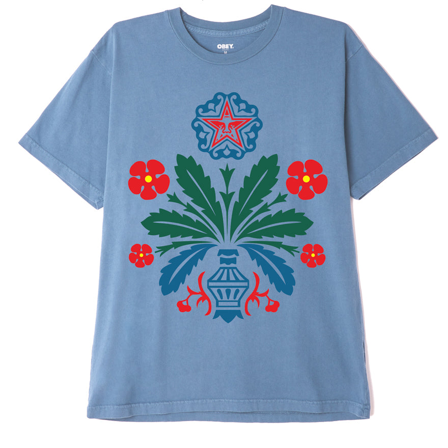 OBEY Don't Drop The Vas T-Shirt - Iris Flower