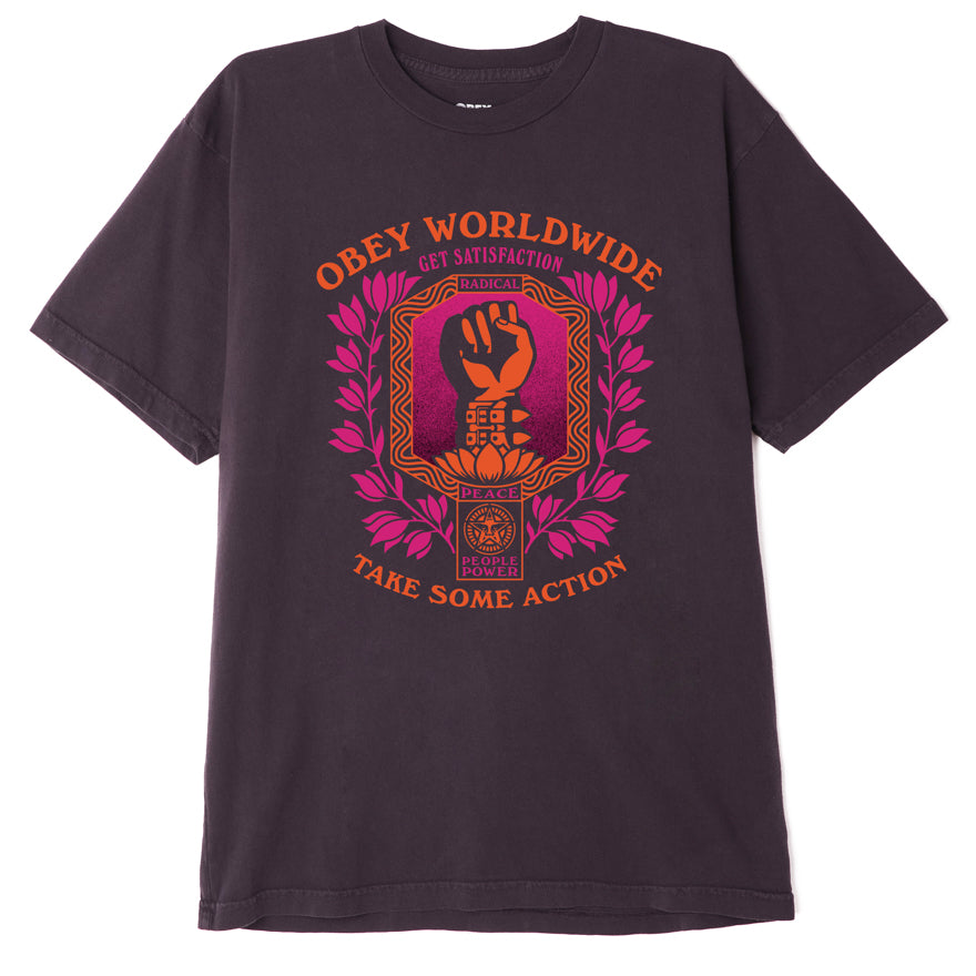 OBEY Get Satisfaction T-Shirt - Faded Black