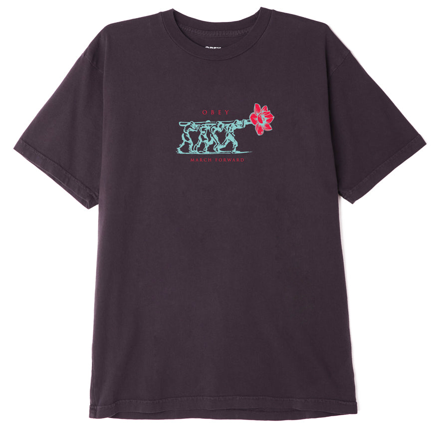 OBEY March Forward T-Shirt - Faded Black