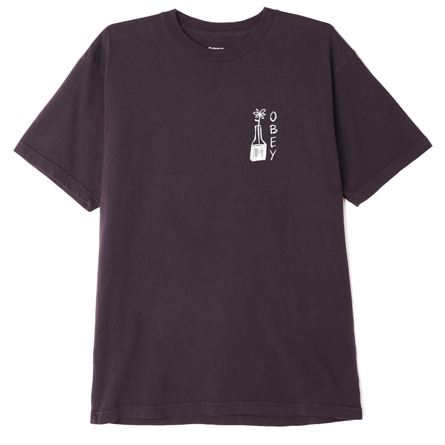 OBEY Flower Doodle 2 T-Shirt - Faded Black