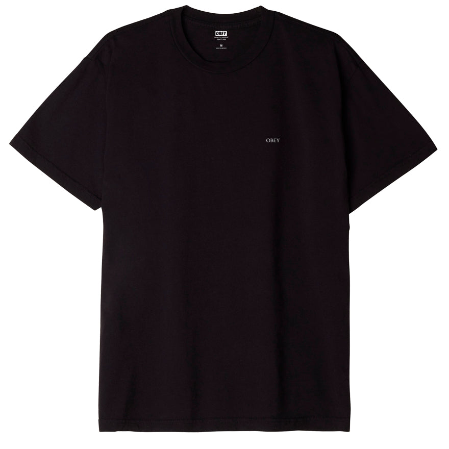 OBEY Torn Icon Face T-Shirt - Faded Black