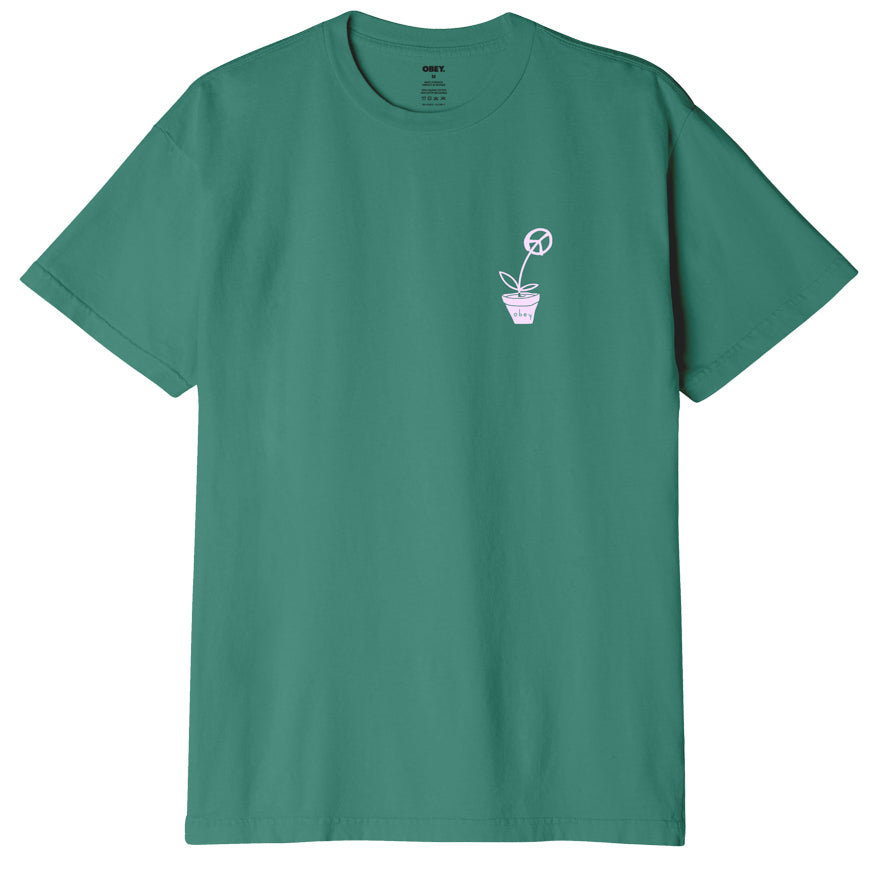 OBEY Peace Flower T-Shirt - Palm Leaf