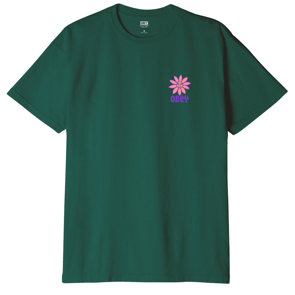 OBEY Peace Flower T-Shirt - Adventure Green