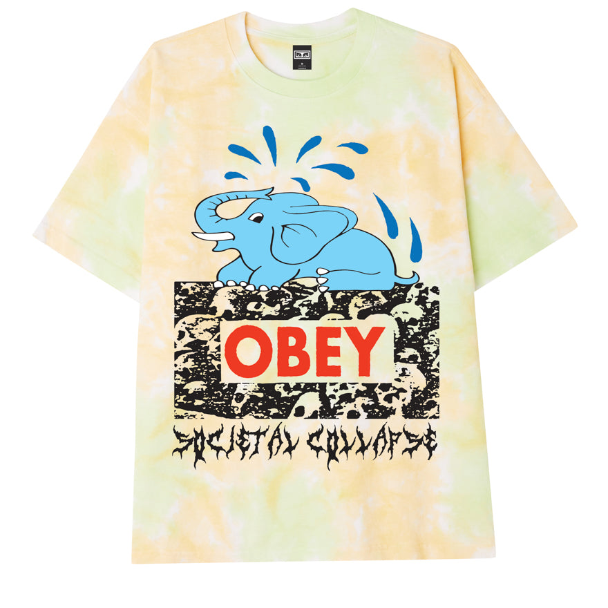 OBEY Societal Collapse T-Shirt - Aloe Gel Blotch