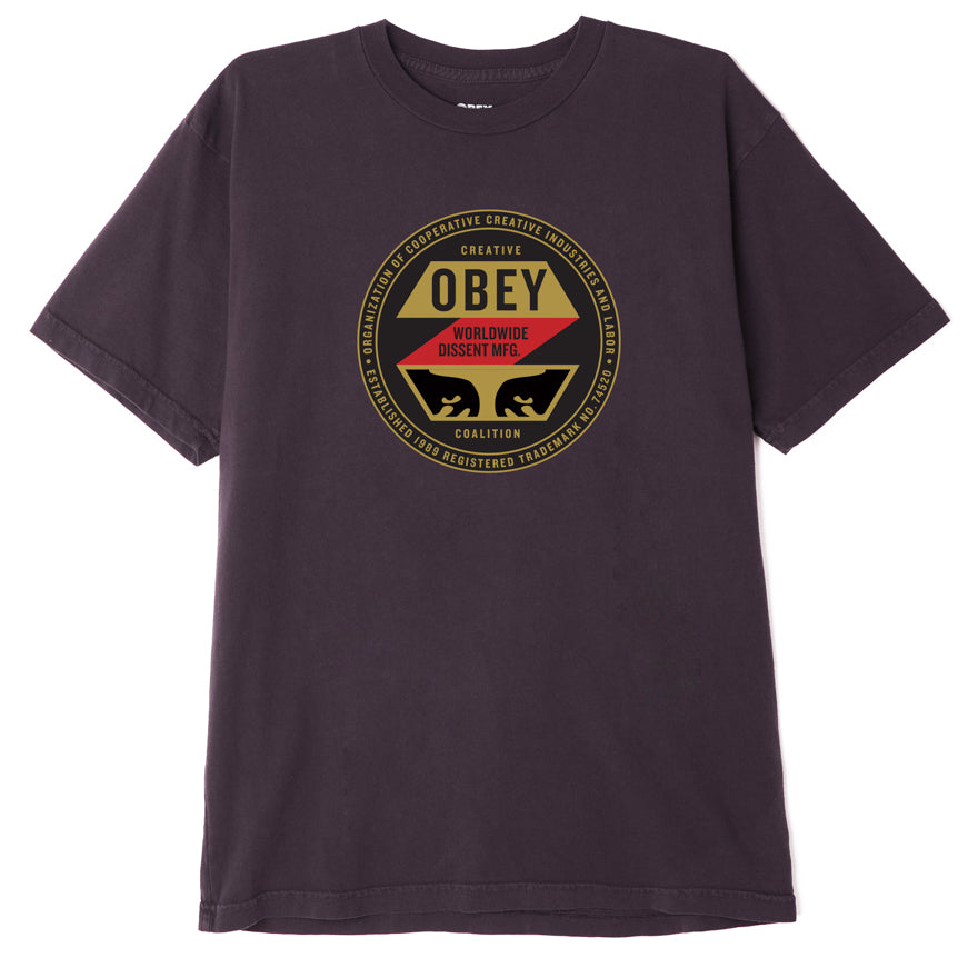 OBEY Creative Coalition T-Shirt - Pigment Faded Black