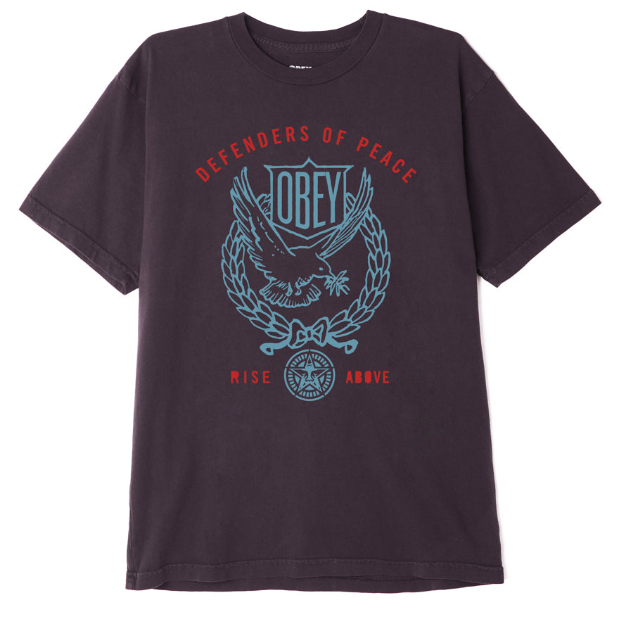 OBEY Defenders Of Peace Dove T-Shirt - Pigment Faded Black