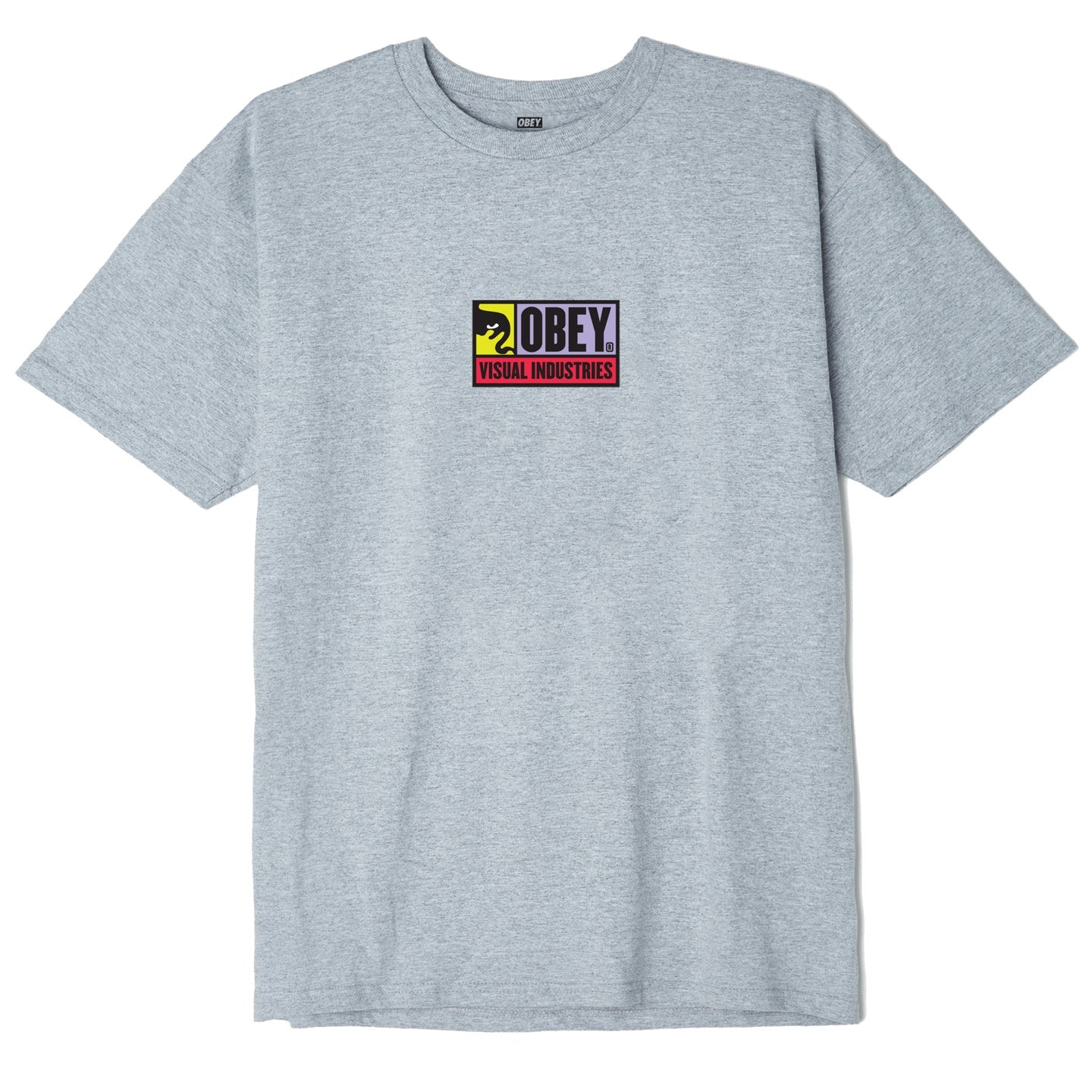 OBEY Visual Industries T-Shirt - Heather Grey