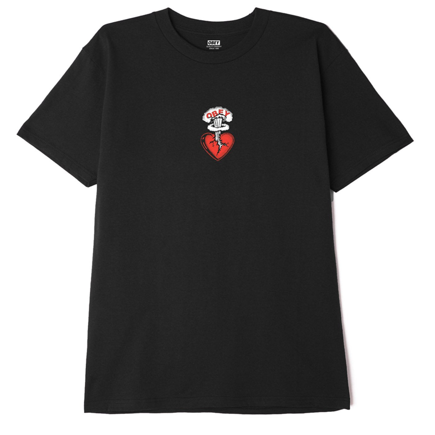 OBEY Broken Heart T-Shirt - Black