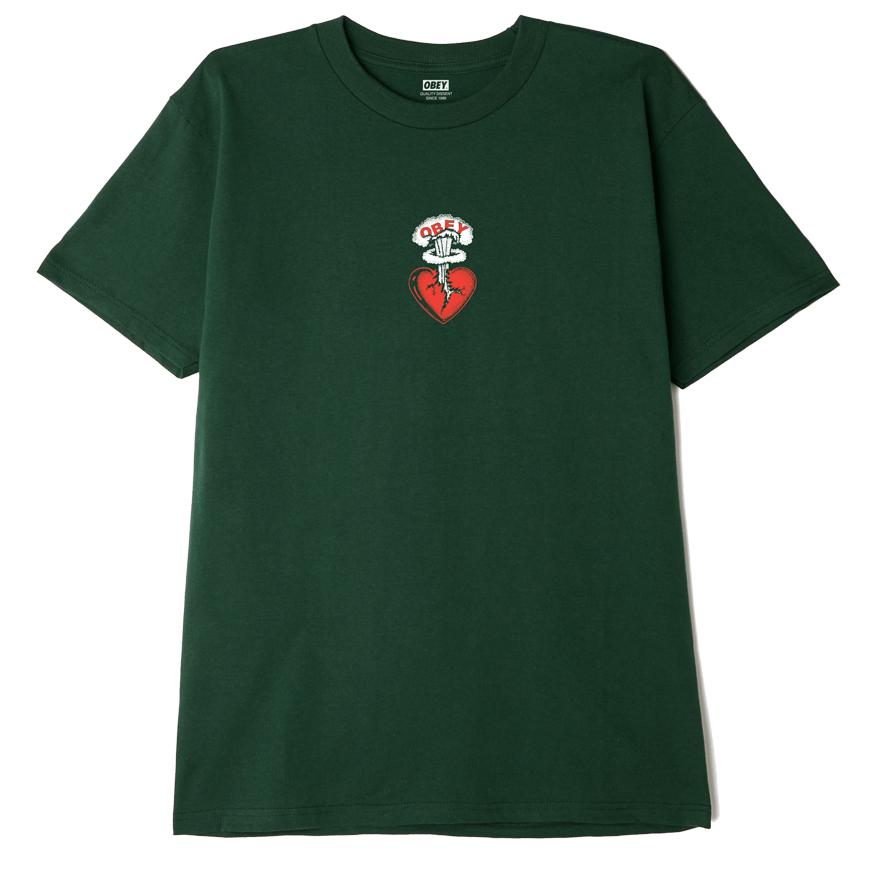 OBEY Broken Heart T-Shirt - Forest