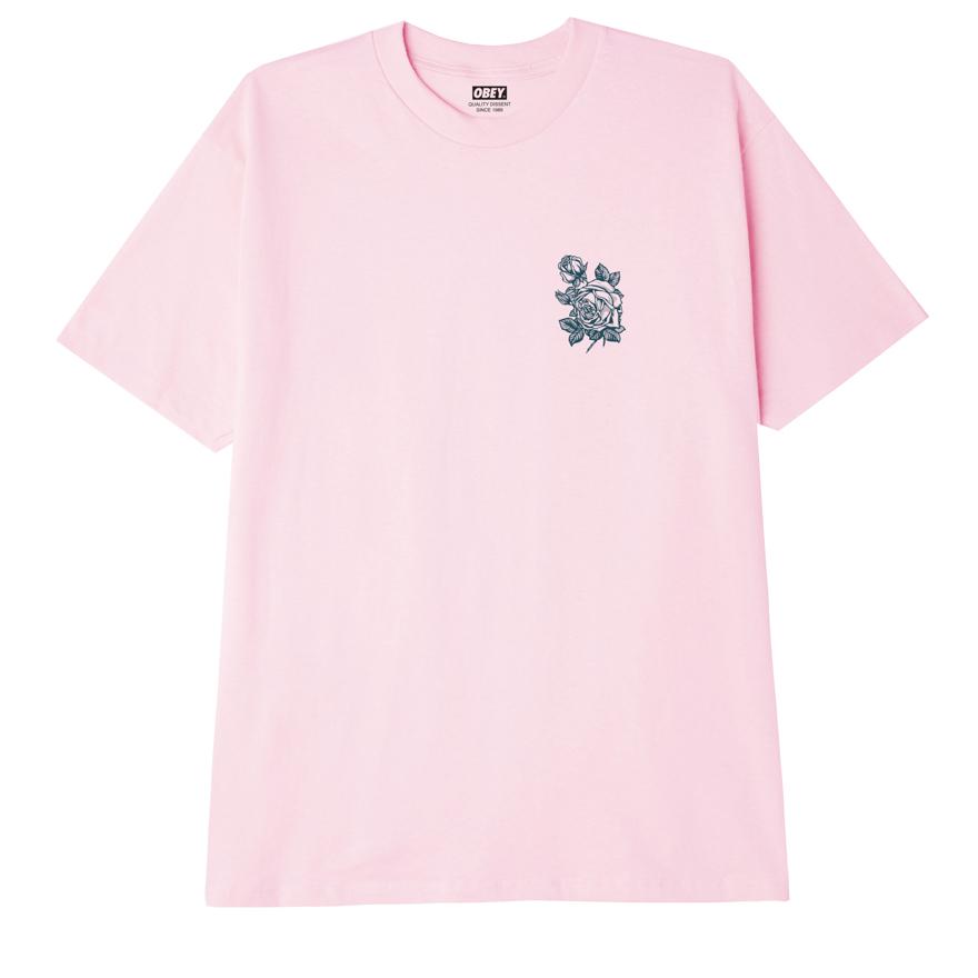 OBEY Flowers Rubylith T-Shirt - Pink