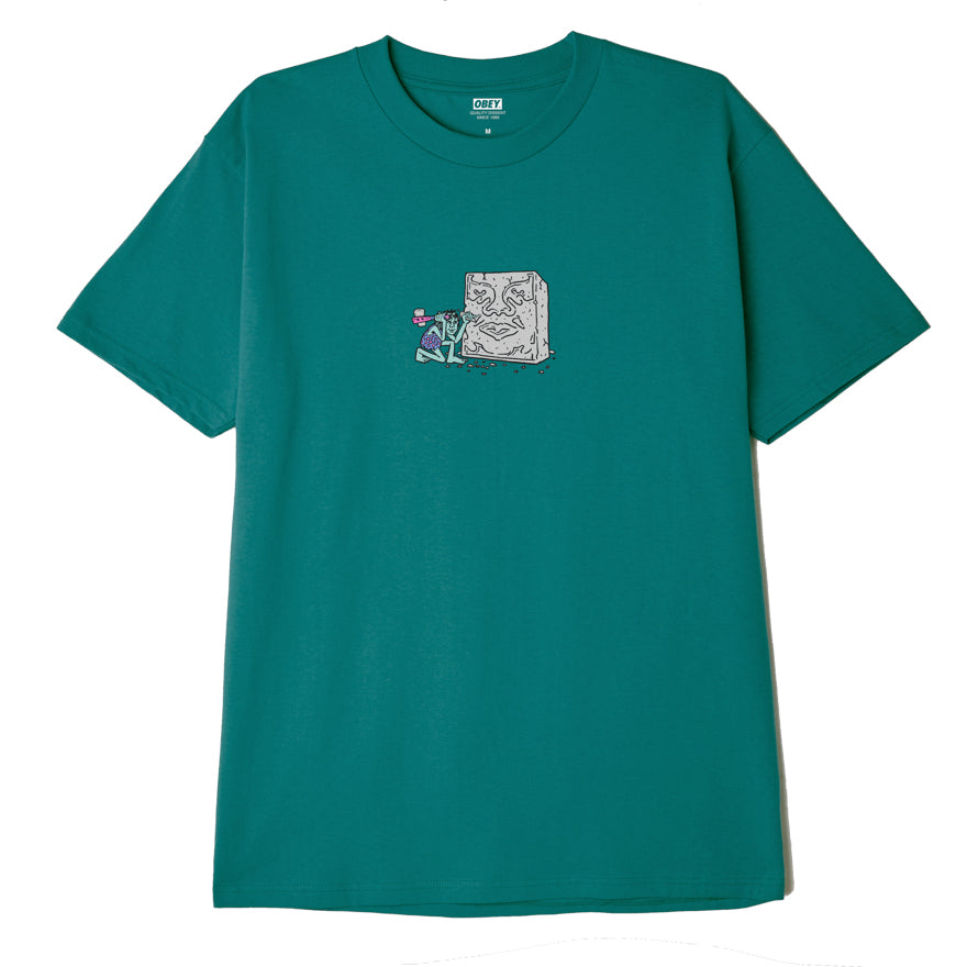 OBEY Caveman T-Shirt - Teal