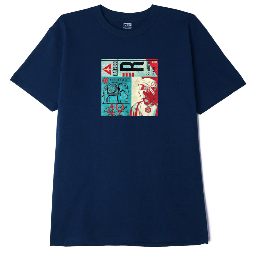 OBEY Fragile Cargo Obey T-Shirt - Navy