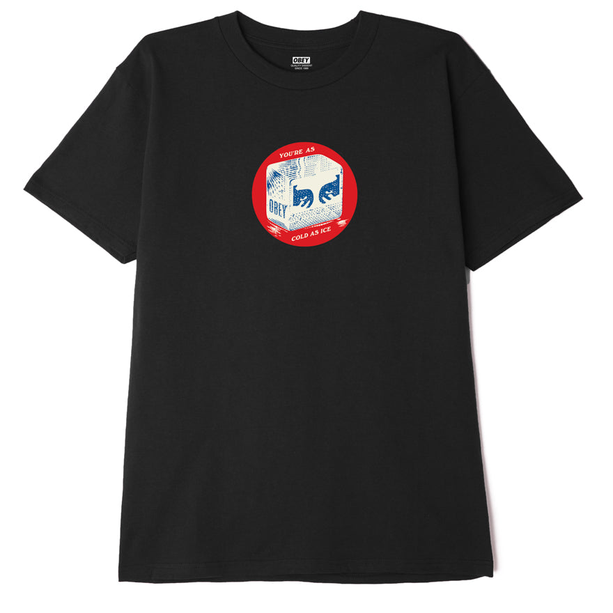 OBEY Cold As Ice T-Shirt - Black