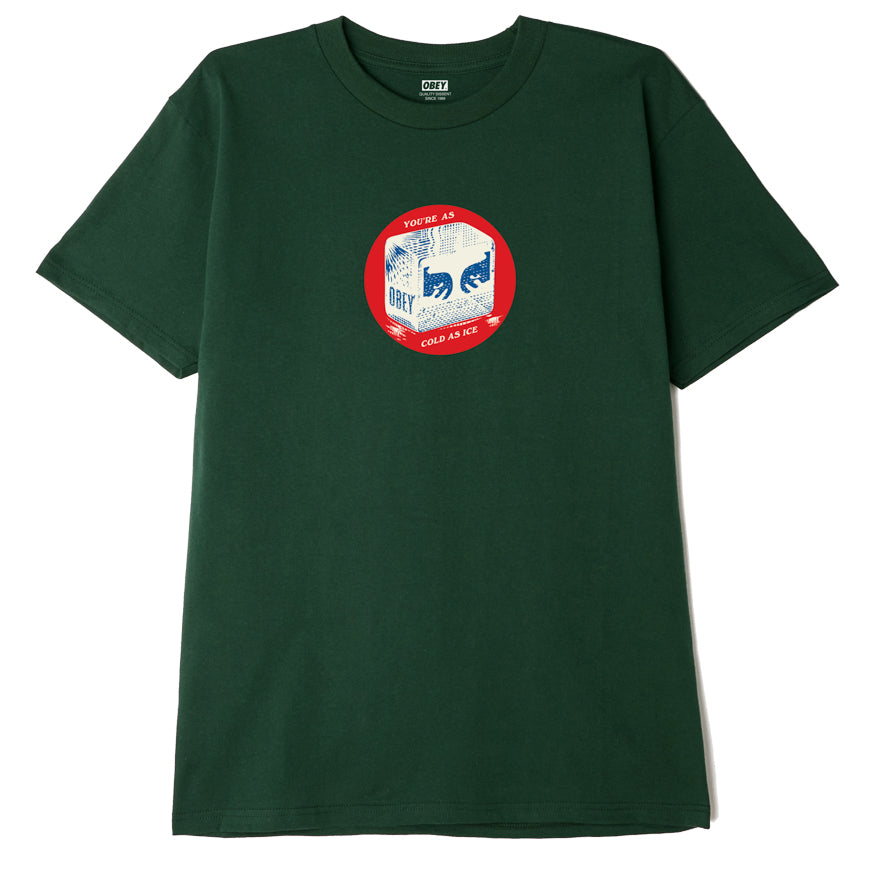 OBEY Cold As Ice T-Shirt - Forest Green