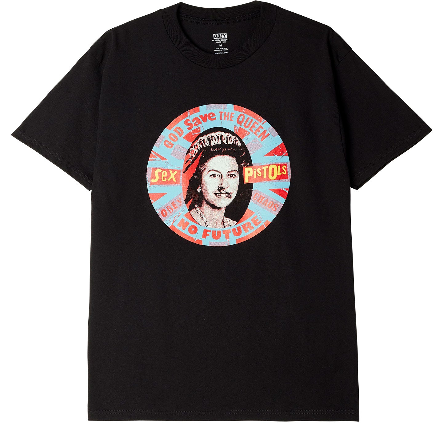 OBEY x Sex Pistols Queen Badge T-Shirt - Black