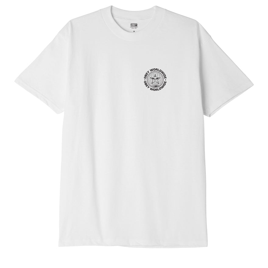 OBEY Worldwide Globe T-Shirt - White
