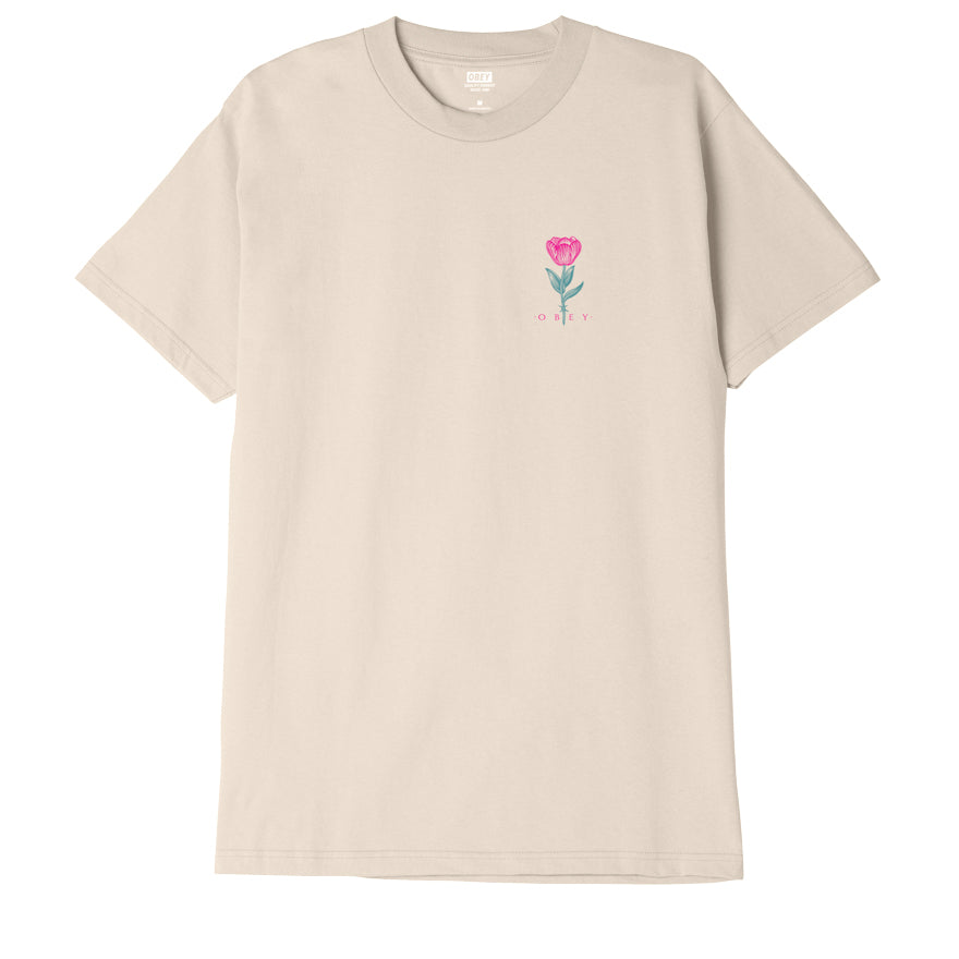OBEY Barbwire Flower T-Shirt - Cream